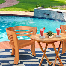 Teak Wood Half Moon Dining Chair