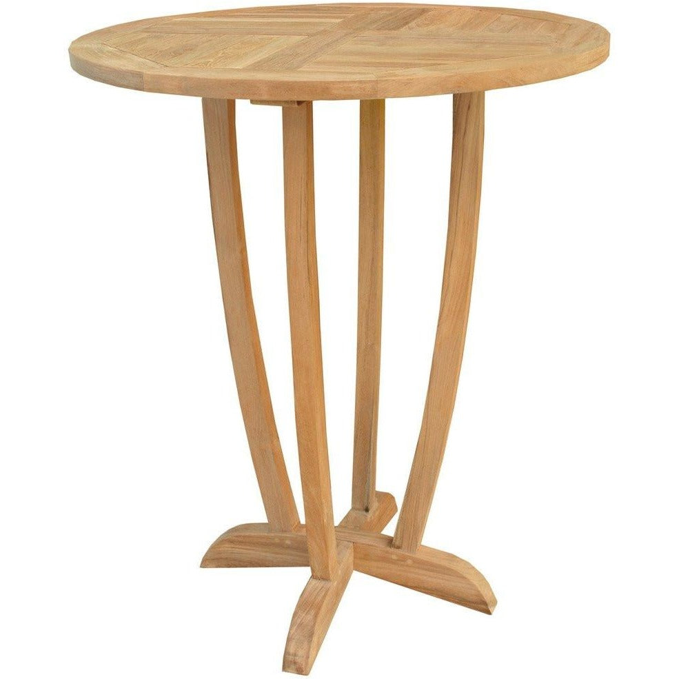 Teak Wood Miami Round Bar Table - Chic Teak