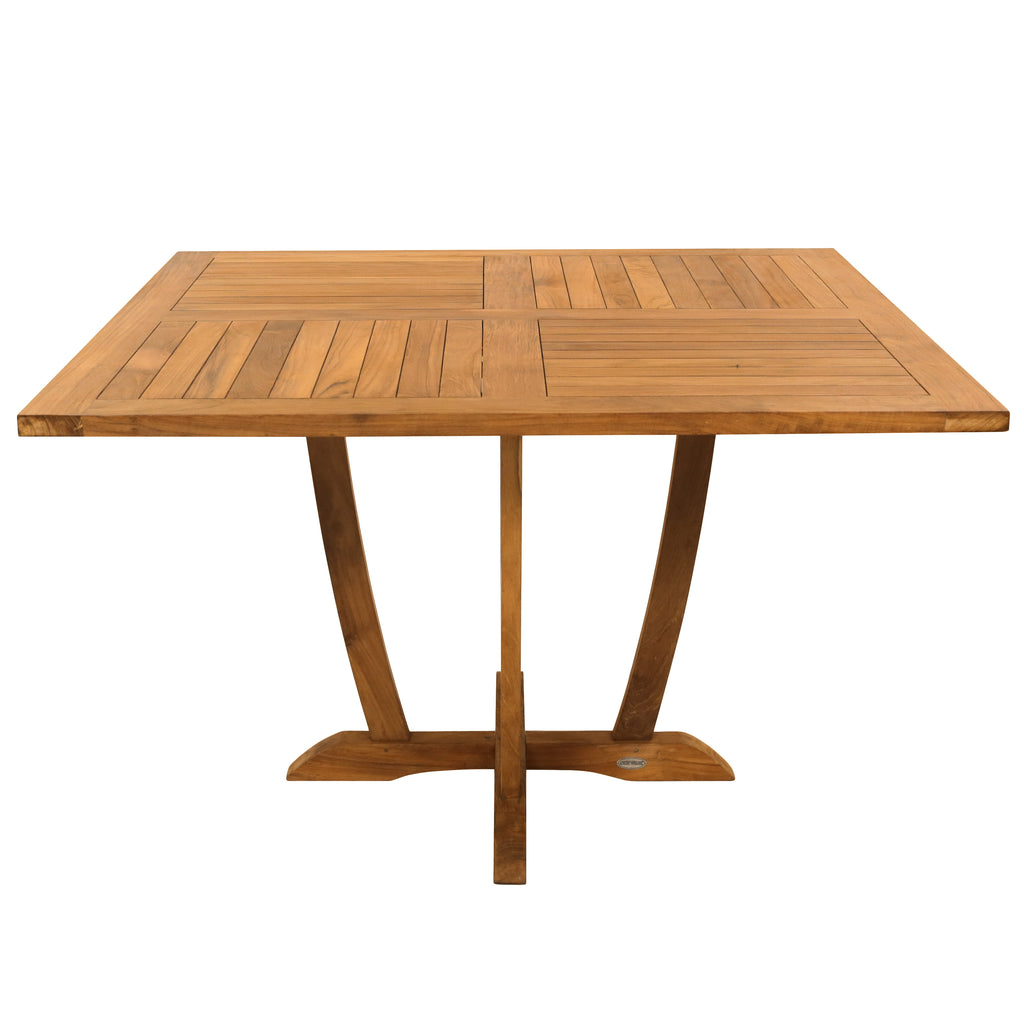 Teak Wood Amsterdam Square Dining Table, 47 inch by Chic Teak only