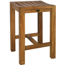 3 Piece Teak Wood Seville Small Counter Height Patio Bistro Set, 2 Counters Stools and 27" Square Table - Chic Teak