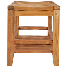 Teak Wood Nassau Shower Stool / Bench with Shelf, 47 inch