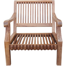 Teak Wood Deep Seating Patio Lounge Chair with Cushions - Chic Teak