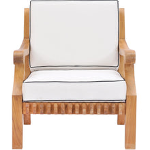 Teak Wood Castle Deep Seating Patio Lounge Chair with Cushions