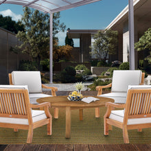 Teak Wood Castle Deep Seating Patio Lounge Chair with Cushions