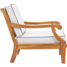 Teak Wood Castle Deep Seating Patio Lounge Chair with Cushions