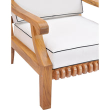 Teak Wood Castle Deep Seating Patio Lounge Chair with Cushions