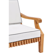 Teak Wood Castle Deep Seating Patio Love Seat with Cushions