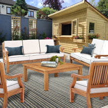 Teak Wood Castle Deep Seating Sofa with Cushions
