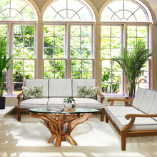 Teak Wood Castle Deep Seating Sofa with Cushions