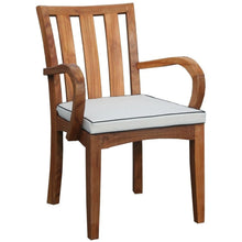 9 Piece Semi Rectangular Teak Wood Boston Table/Chair Set With Cushions - Chic Teak