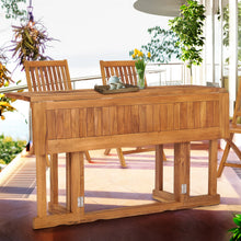 Teak Wood Hatteras Rectangular Folding Table, 56 x 28 Inch