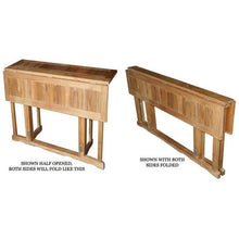 Teak Wood Hatteras Rectangular Folding Bar Table, 56 x 28 Inch - Chic Teak