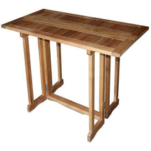Teak Wood Hatteras Rectangular Folding Bar Table, 56 x 28 Inch - Chic Teak