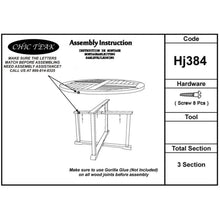 Teak Wood Hatteras Round Outdoor Patio Dining Table, 48 Inch - Chic Teak
