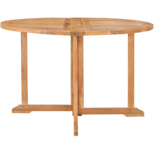 Teak Wood Butterfly Round Outdoor Patio Folding Table, 47 Inch - Chic Teak