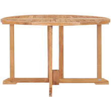 Teak Wood Butterfly Round Outdoor Patio Folding Table, 47 Inch - Chic Teak