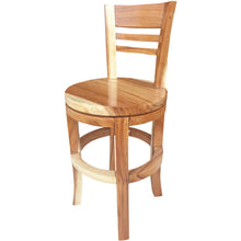 Suar Olympia Live Edge Counter Stool Chair with Swivel Seat - Chic Teak