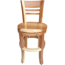 Suar Olympia Live Edge Counter Stool Chair with Swivel Seat - Chic Teak
