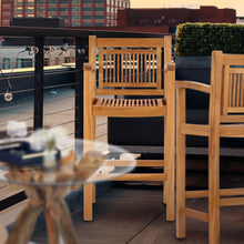 Teak Wood Maldives Bar Stool With Arms