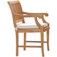 11 Piece Teak Wood Castle Patio Dining Set with Rectangular Double Extension Table, 8 Side Chairs and 2 Arm Chairs