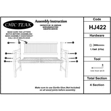 Teak Wood Castle Bench with Arms, 4 ft