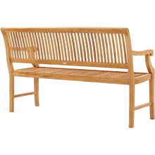 Teak Wood Castle Bench with Arms, 5 ft
