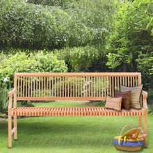 Teak Wood Castle Bench with Arms, 6 ft