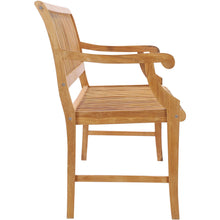 Teak Wood Castle Bench with Arms, 6 ft
