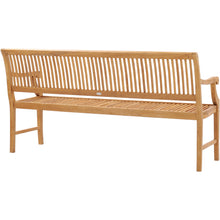Teak Wood Castle Bench with Arms, 6 ft