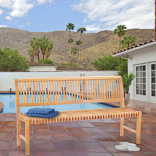 Teak Wood Castle Bench without Arms, 6 ft