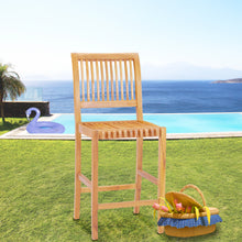 Teak Wood Castle Barstool