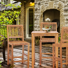 Teak Wood Castle Barstool