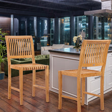 Teak Wood Castle Counter Stool