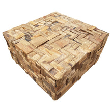 Rustic Recycled Teak Wood Java Coffee Table, 32 inch