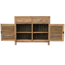 Recycled Teak Wood Tarragona Bathroom Linen Cabinet with 2 Doors & 2 Drawers