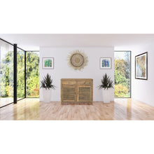 Recycled Teak Wood Louvre Cabinet with 2 Doors & 2 Drawers - Chic Teak