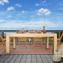 Recycled Teak Wood Marbella Rectangular Dining Table, 71 Inch