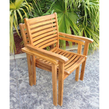 Teak Wood Italy Stacking Arm Chair - Chic Teak