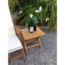 Teak Wood Miami Footstool / Side Table - Chic Teak