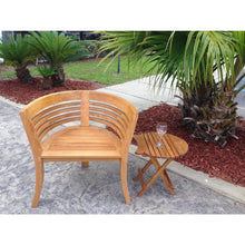 Waxed Teak Wood Half Moon Dining Chair - Chic Teak