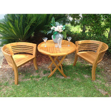 Waxed Teak Wood Half Moon Dining Chair - Chic Teak