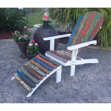 Adirondack Chair Including Footstool Made From Recycled Teak Wood Boats - Chic Teak