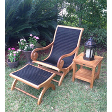 Kenya Indoor/Outdoor Teak Wood Lazy Chair Including Footstool - Chic Teak