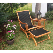 Kenya Indoor/Outdoor Teak Wood Lazy Chair Including Footstool - Chic Teak