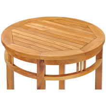 Medium Teak Wood Orleans Bar Table, 32 Inch Round