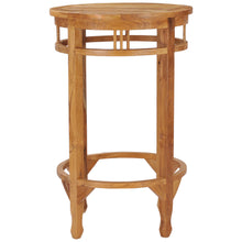 Small Teak Wood Orleans Bar Table, 27 Inch Round