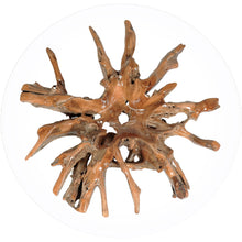 Teak Wood Root Coffee Table Including 55 Inch Round Glass Top - Chic Teak