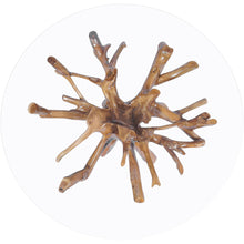 Teak Wood Root Dining Table Including a Round 48 Inch Glass Top - Chic Teak