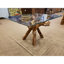 Teak Wood Root Dining Table Including a 55" x 43" Glass Top - Chic Teak
