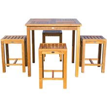 Teak Wood Seville Outdoor Patio Counter Height Bistro Table - 35 inch